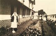 c1950 - Nurses outside their quarters